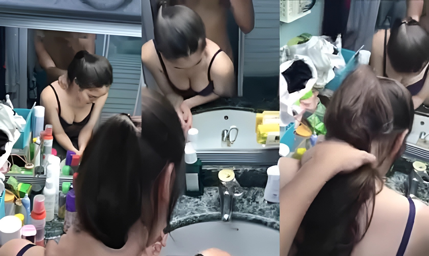 Đang trang điểm cũng không yên với anh yêu